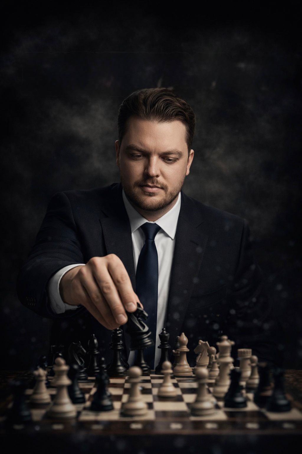 Ronaldo Becker jogando xadrez. Estratégia e Pensamento